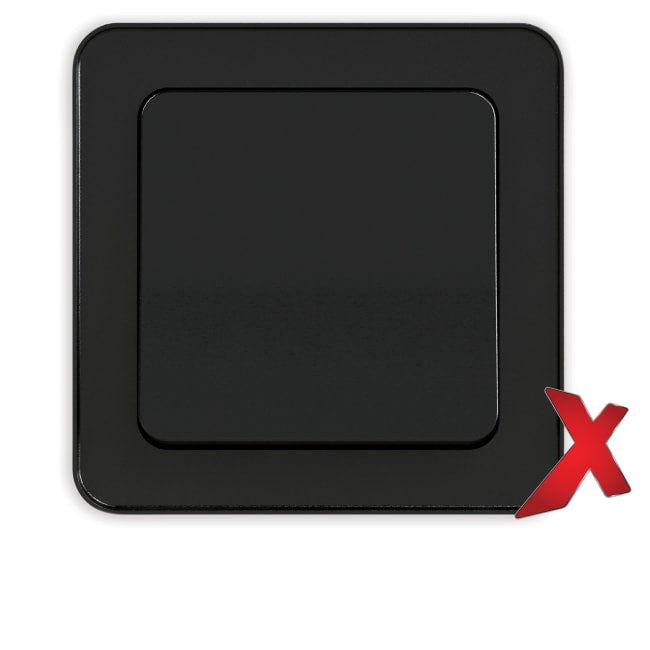 Samrofi X svartur innfelldur 1 pole/2-way, pattem No.1/6 ETM201XQ-MB  1407507